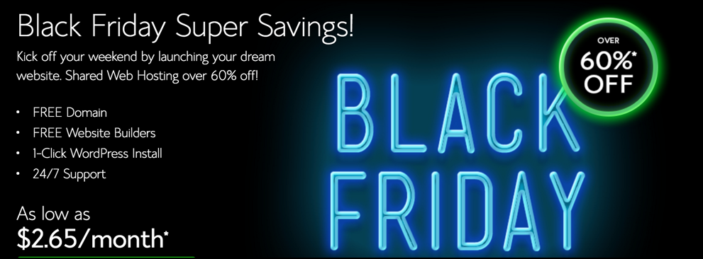 Bluehost Black Friday & Cyber Monday Deal