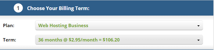 Hostpapa - Choose Billing Cycle