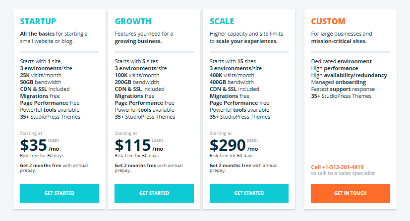 WP Engine - Choose Hosting Plan